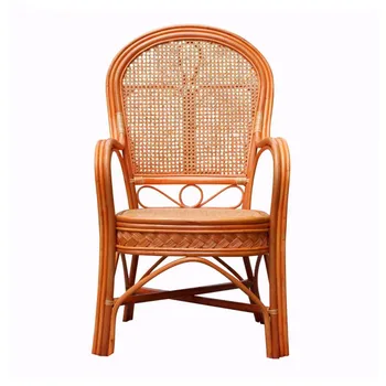 Ротанговый стул с высокой спинкой для отдыха на открытом воздухе, балкон, офисный стул для маджонга, индонезийский натуральный стул из настоящего ротанга