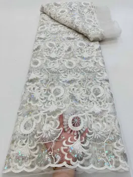 Сетчатая ткань с блестками и цветами для женских вечерних платьев T915