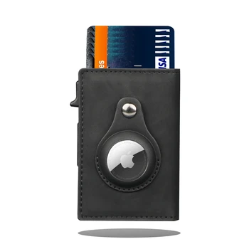 Смарт-кошелек SEMORID с воздушной биркой, RFID-держатель для кредитных карт, автоматический всплывающий мини-алюминиевый кошелек с воздушной биркой, чехол для мужчин