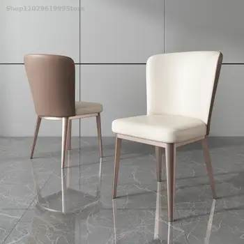 - Современный минималистичный домашний обеденный стол, стул, удобный стул для отеля, кожаное кресло, кресло для гостиной, спальни, туалетный стул
