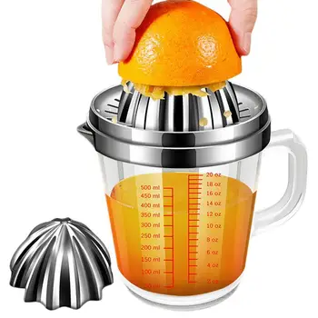 Соковыжималка для лимонов с высокой жесткостью, универсальная соковыжималка для апельсинов ручного отжима с двойной шкалой для домашней кухни