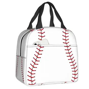 Софтбольная бейсбольная кружевная сумка для ланча, женский многоразовый холодильник, термоизолированный ланч-бокс для кемпинга, путешествий, коробка для еды Bento Box