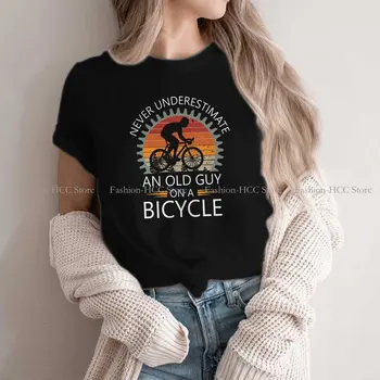 Старик На Велосипеде, Велосипедная Винтажная футболка из Полиэстера, Никогда не стоит Недооценивать Вдохновляющие Креативные Топы, Футболки для отдыха