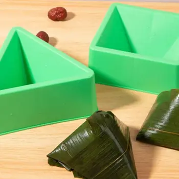 Треугольная форма Zongzi, Традиционная квадратная пластиковая форма для рисовых шариков, Форма для клецек из липкого риса с антипригарным покрытием для фестиваля лодок-драконов