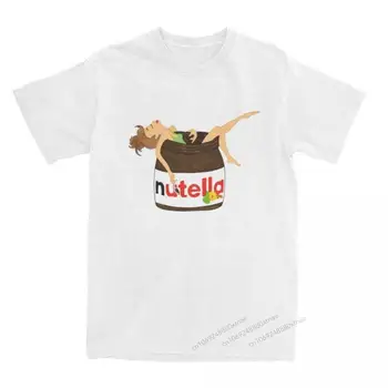 Удивительные футболки для любителей шоколада Nutella, вкусные футболки для мужчин, футболки из чистого хлопка с круглым вырезом, футболки с коротким рукавом, одежда для подарков на день рождения