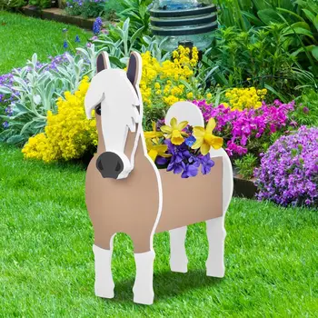 Цветочный горшок в форме лошади для кактуса, Симпатичный горшок в форме лошади, Плантатор, Ваза для растений для сада, Контейнеры для растений 