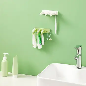 Органайзер для аксессуаров для ванной комнаты, настенный держатель для зубной пасты, Многофункциональный настенный держатель для зубной пасты с зажимом для моющего средства