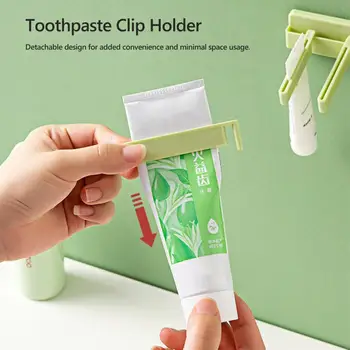 Органайзер для аксессуаров для ванной комнаты, настенный держатель для зубной пасты, Многофункциональный настенный держатель для зубной пасты с зажимом для моющего средства