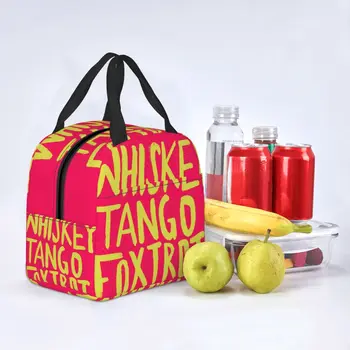 Whiskey Tango Foxtrot Edition Термоизолированная сумка для ланча Изолированная сумка для бенто Многоразовая сумка для еды Большая сумка для ланча Рабочий ученик