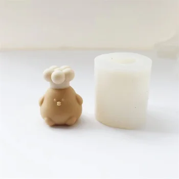 3D Милая Курица Форма для Ароматической свечи Мусс для торта Мыло ручной работы Силиконовая форма для выпечки Свечей Формы из смолы Подарок для домашнего декора